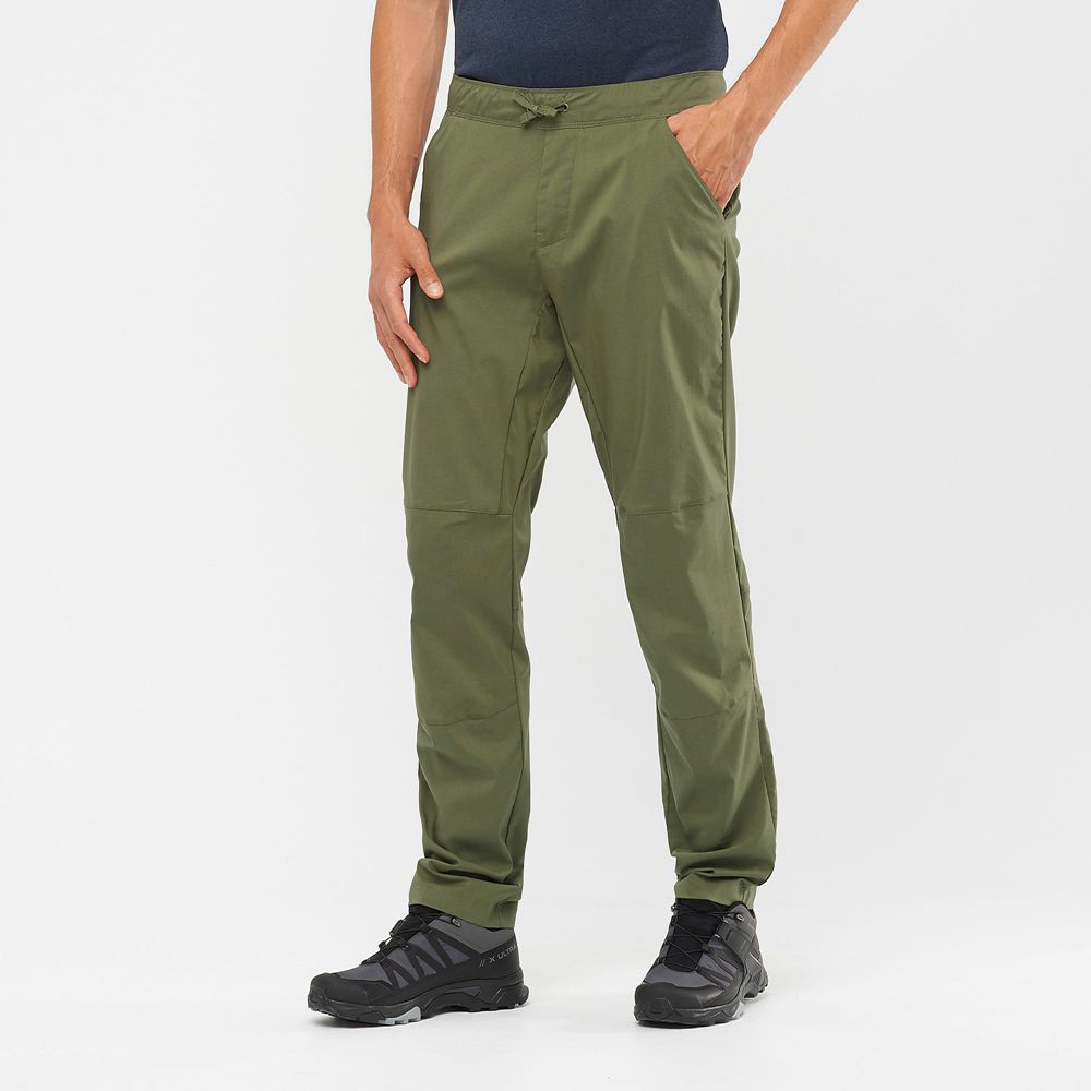 SALOMON OUTRACK TAPERED Philippines - Men's Pants - Olive | 135479-EVF